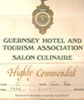 Guernsey Hotel and Tourism Association Salon Culinaire 1990 Recommendation.